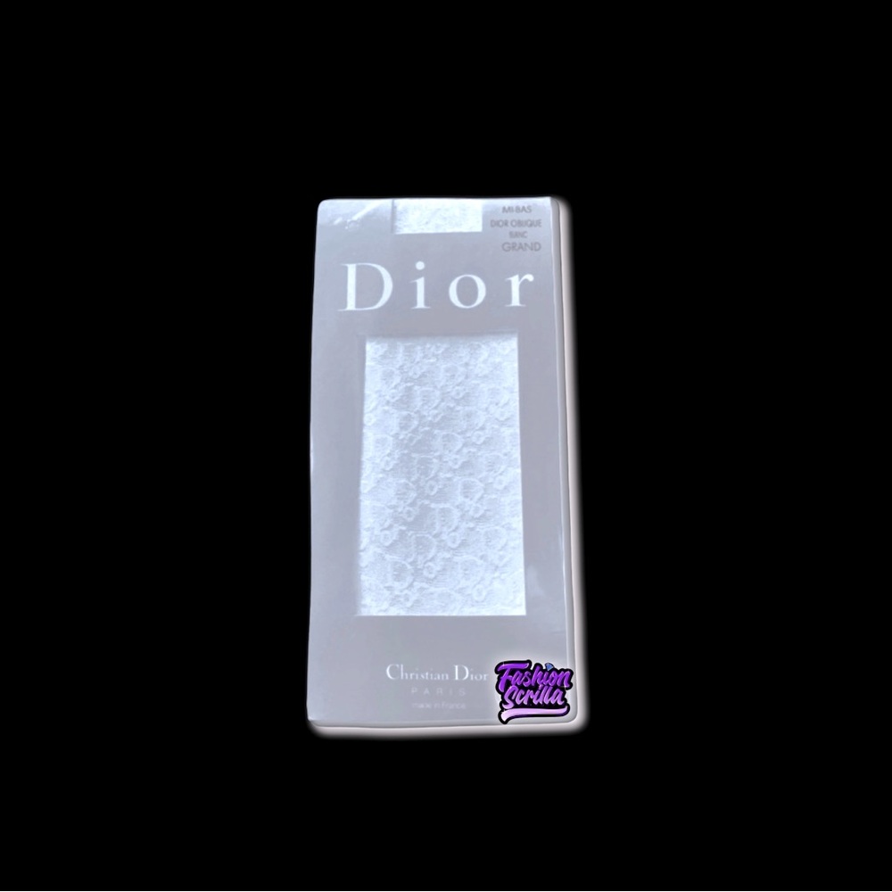 Dior White Oblique Monogram Sheer Stocking Socks - Picture 2 of 15